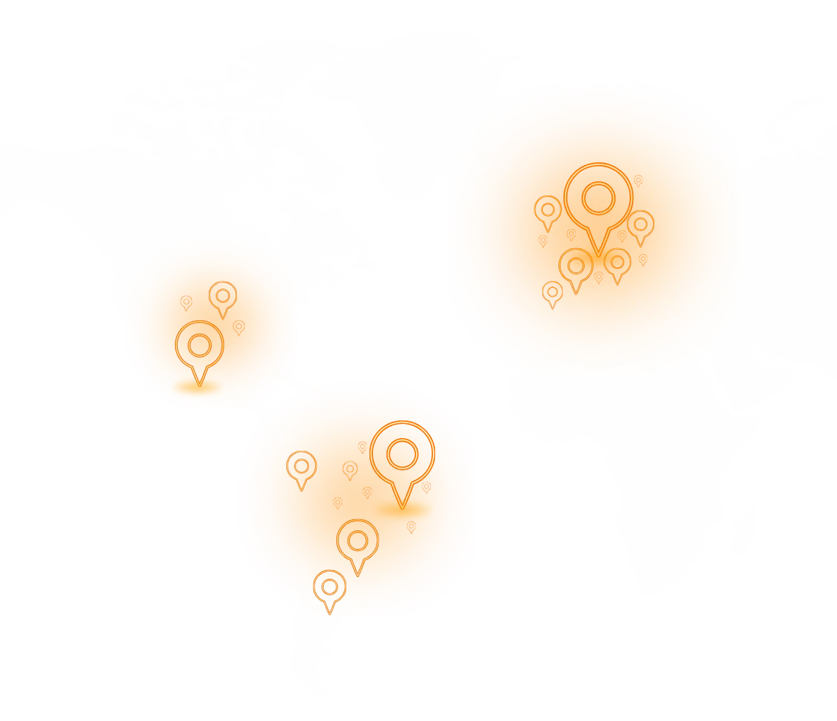 Illustrative map of the regions served by Infinity Doctors